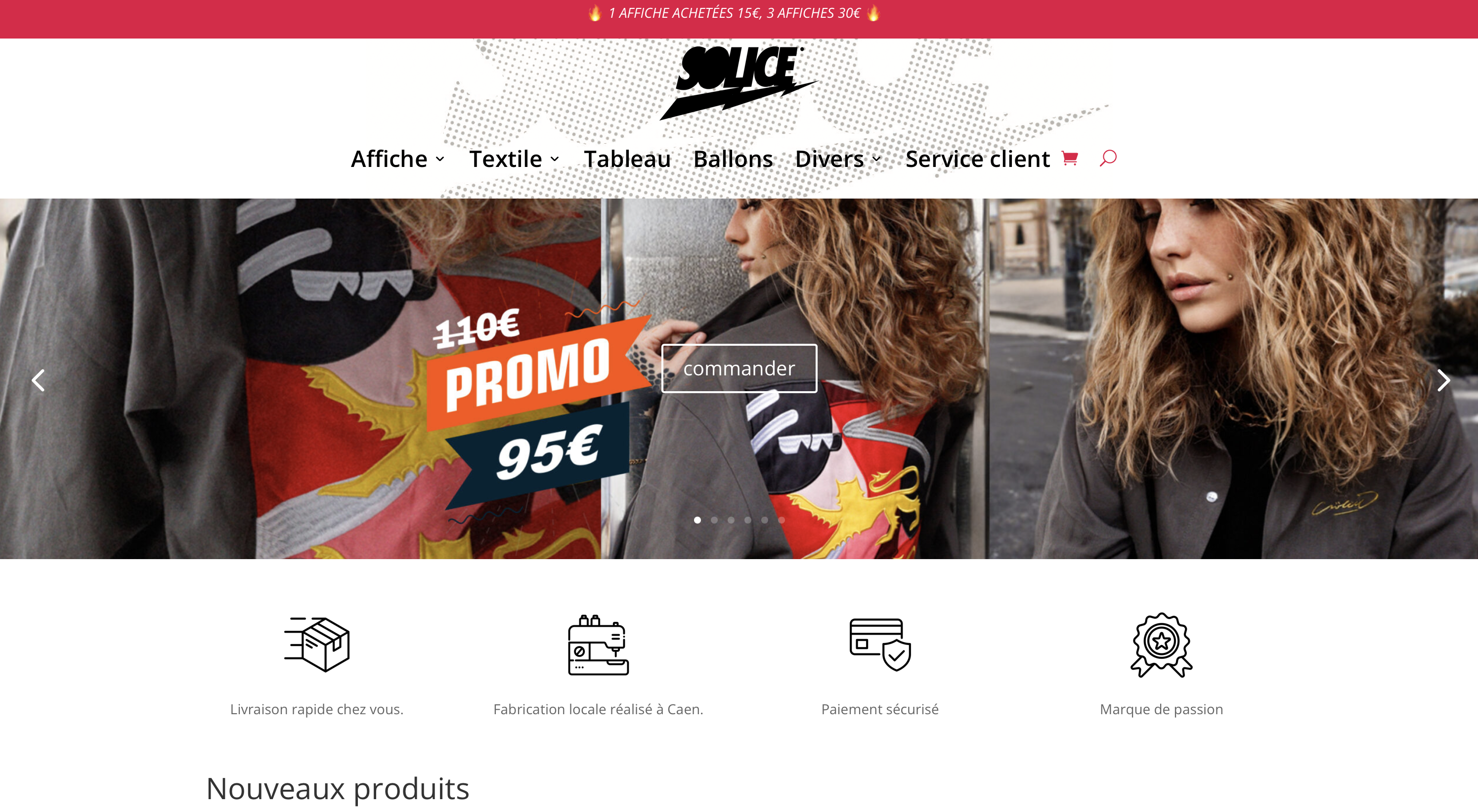 Shop Solice - boutique WooCommerce pour marque de vêtements graffiti