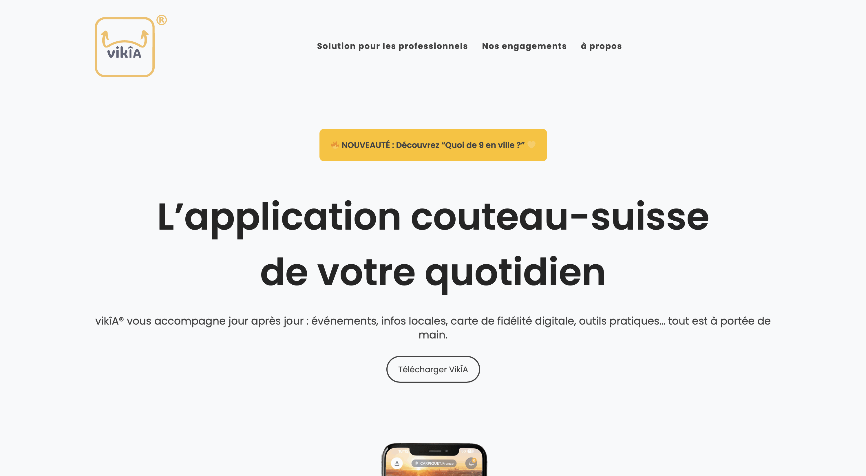 Application mobile vikÎA - dynamisation des centres-villes